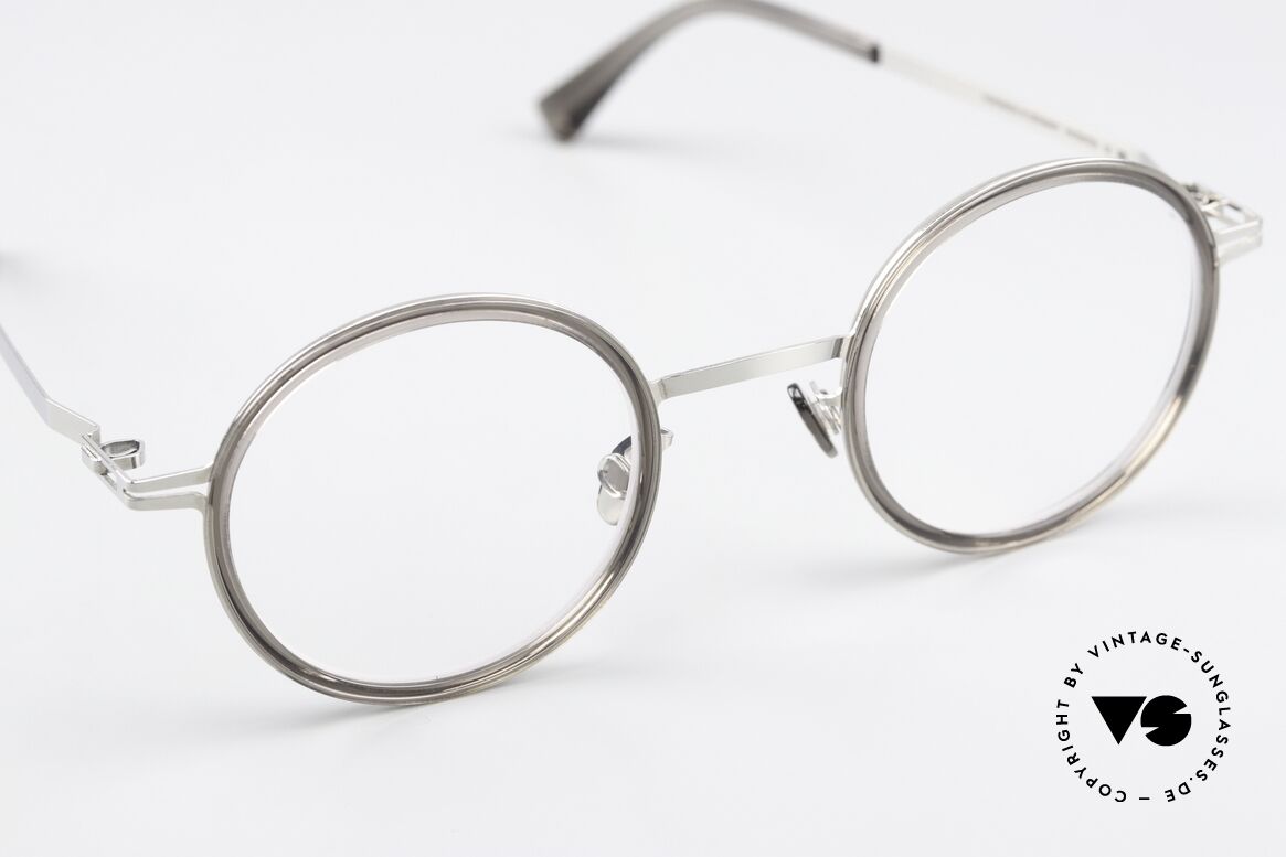 Mykita Eetu Runde Pantobrille Grau Silber, ungetragenes Modell von 2017, mit orig. Verpackung, Passend für Herren und Damen