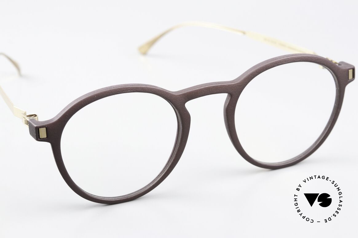 Mykita Mylon Acai Runde Pantobrille Braun Gold, ungetragenes Modell mit MYKITA Verpackung, Passend für Herren und Damen