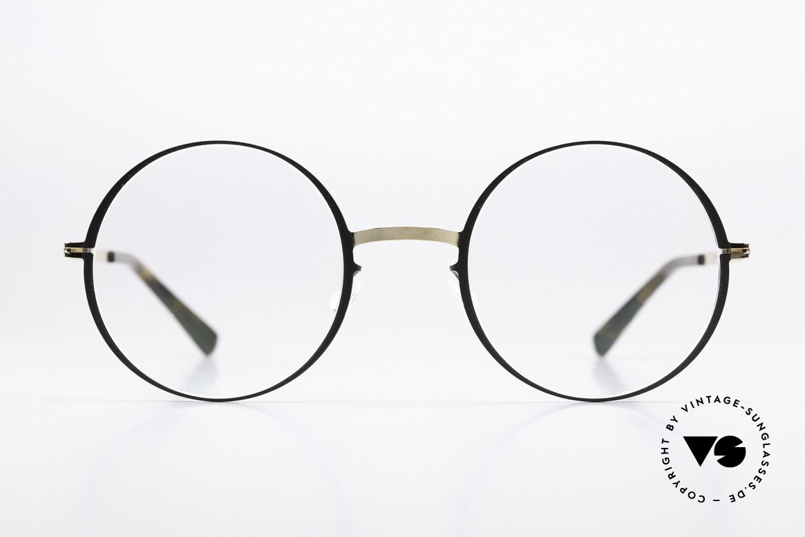 Mykita Vilde Runde Damenbrille Gold Brown, runde Brille der Lite-Kollektion; 2017-2019 gefertigt, Passend für Damen