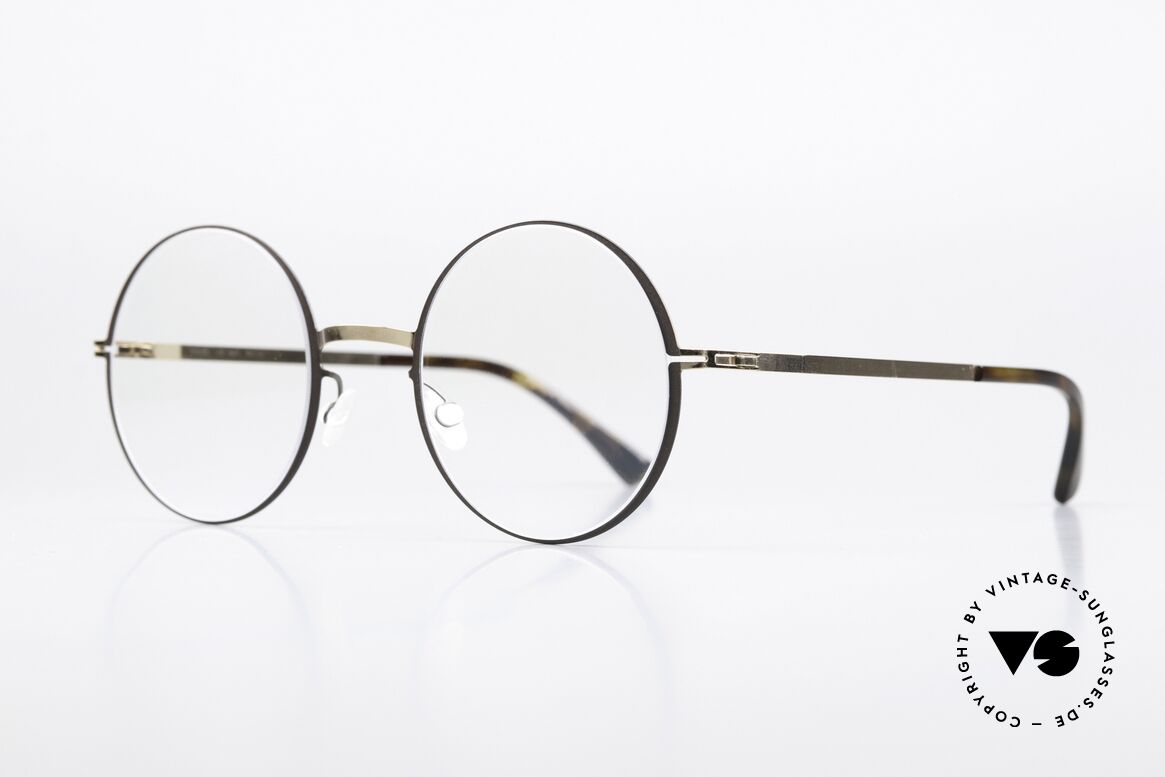 Mykita Vilde Runde Damenbrille Gold Brown, Farbe Champagne Gold/Brown = edles Damenmodell, Passend für Damen