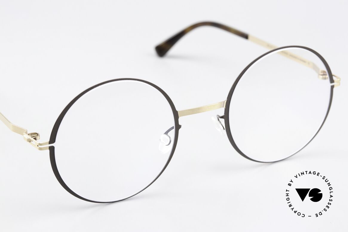 Mykita Vilde Runde Damenbrille Gold Brown, ungetragenes Modell mit original Mykita Verpackung, Passend für Damen