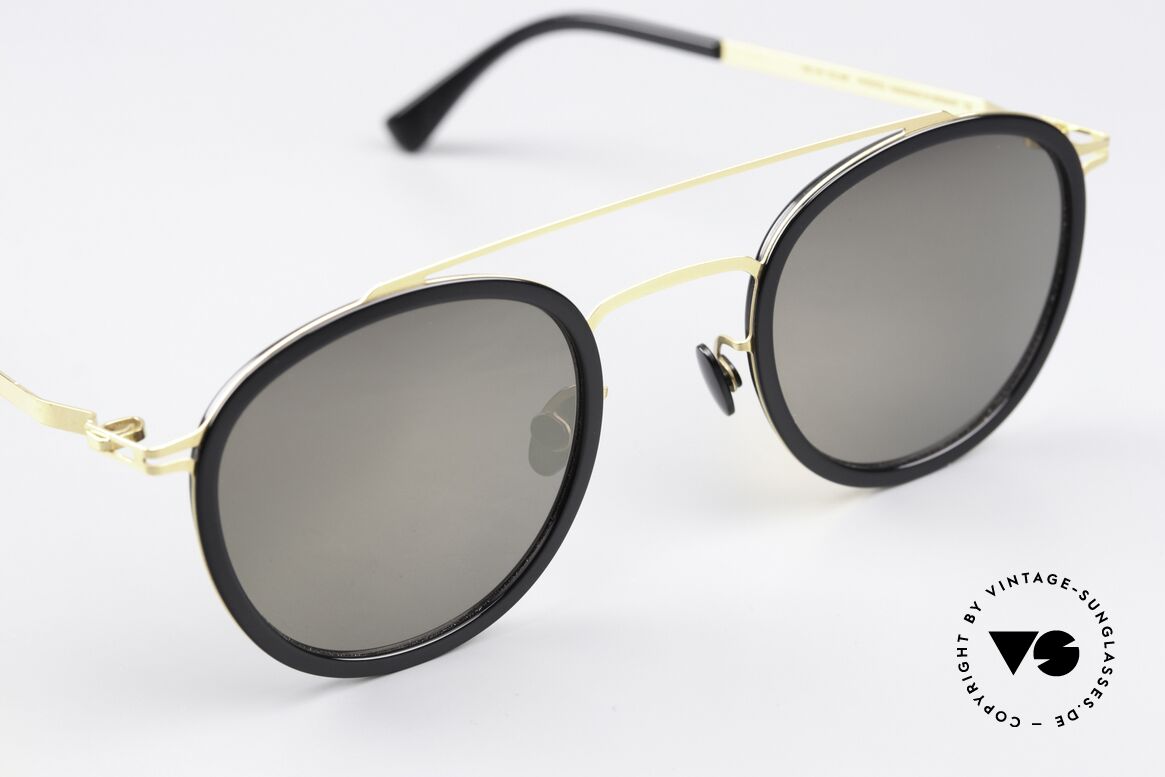 Mykita Olli Panto Sonnenbrille Schwarz Gold, ungetragenes Modell von 2016, mit orig. Verpackung, Passend für Herren und Damen