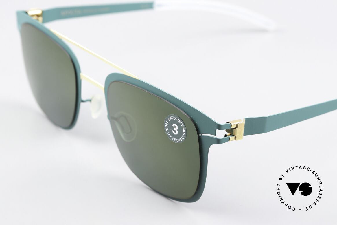 Mykita Hunter Sonnenbrille Brilliantgreen, wohlbekannte Spitzenqualität; handmade in Germany, Passend für Herren und Damen