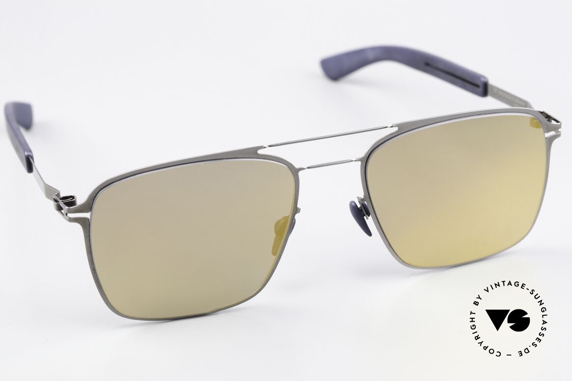 Mykita Mylon Flax Gold Verspiegelt Navy Blue, ungetragenes vintage Modell aus dem Jahre 2016, Passend für Herren