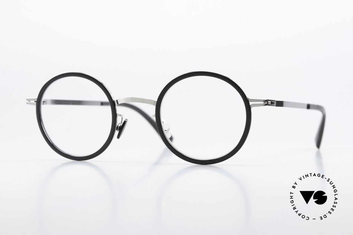 Mykita Eetu Runde Brille Shiny Silver Ash, Mykita Brille, Modell EETU, Größe 43-24, color 951, Passend für Herren und Damen