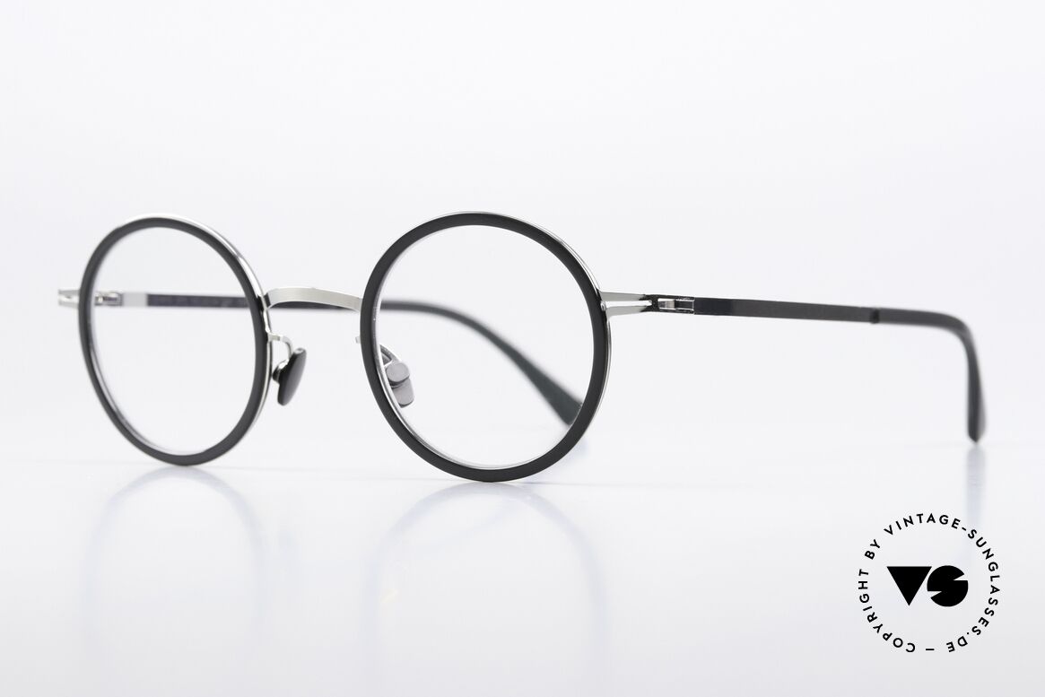 Mykita Eetu Runde Brille Shiny Silver Ash, in wirklich zeitloser unisex Farbe 951 = silver / ash, Passend für Herren und Damen