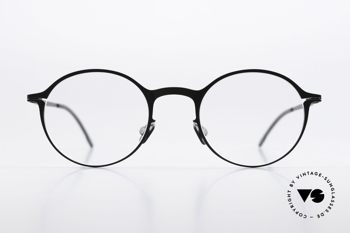 Mykita Pontus Brille Rund Schwarz Unisex, runde Brille der Lite-Kollektion; 2015-2016 gefertigt, Passend für Herren und Damen