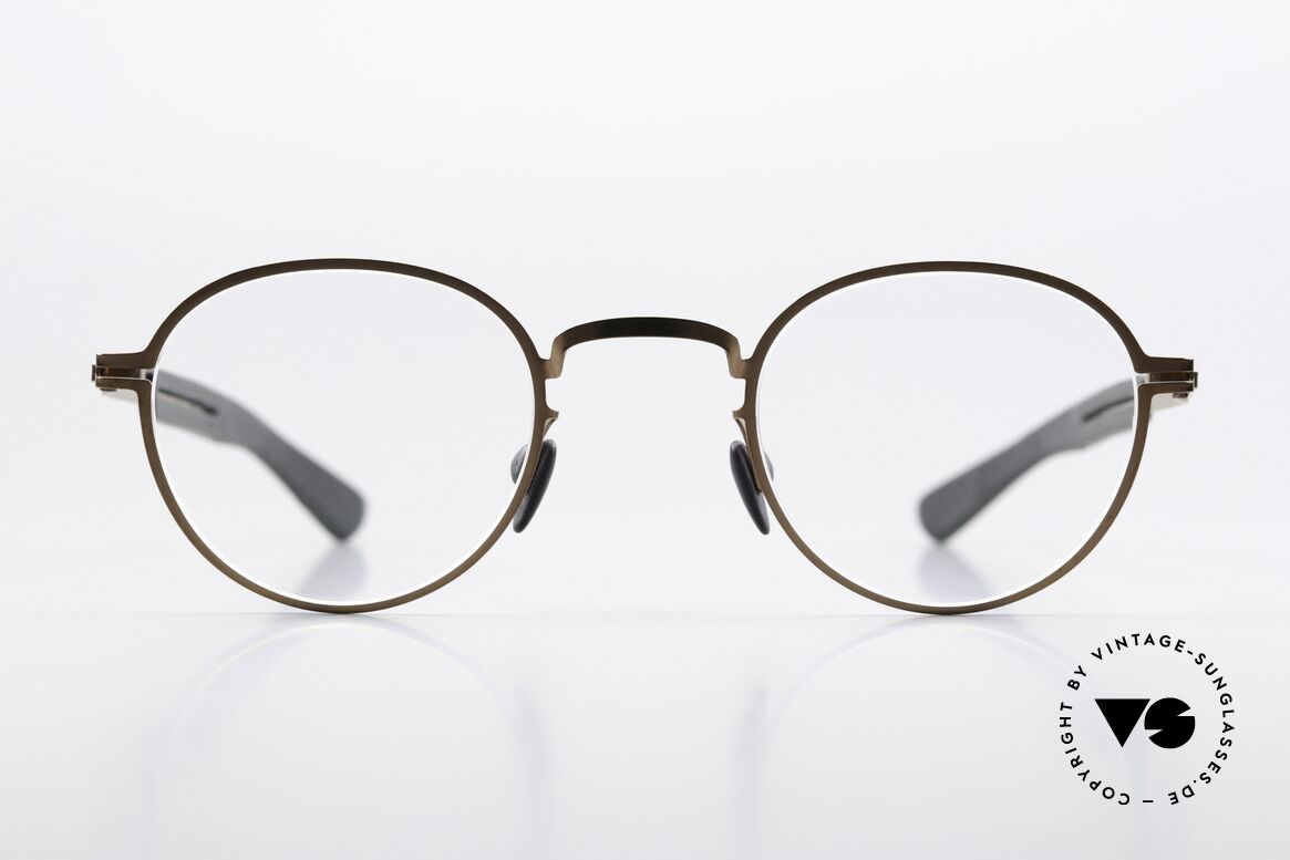 Mykita Mylon Quince Designerbrille Von 2015, Gr. 45-26, col. 247: Shiny Copper Pitch Black, Passend für Herren und Damen