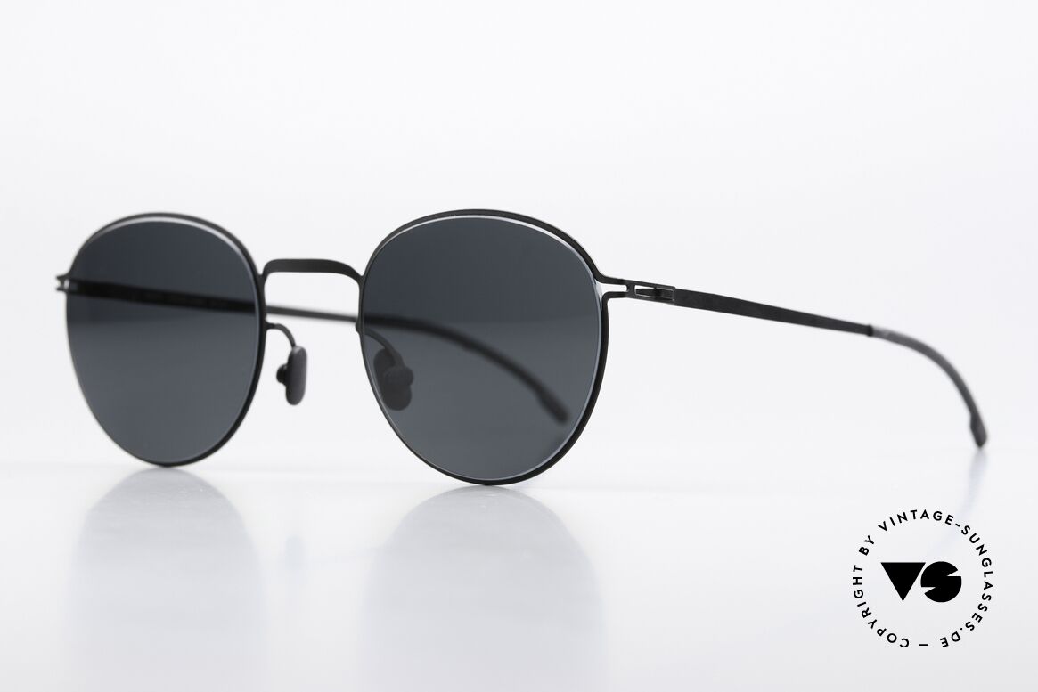 Mykita Ejvind Polarisierende Pantobrille, Farbe 002: black, mit polarisierenden Sonnengläsern, Passend für Herren und Damen