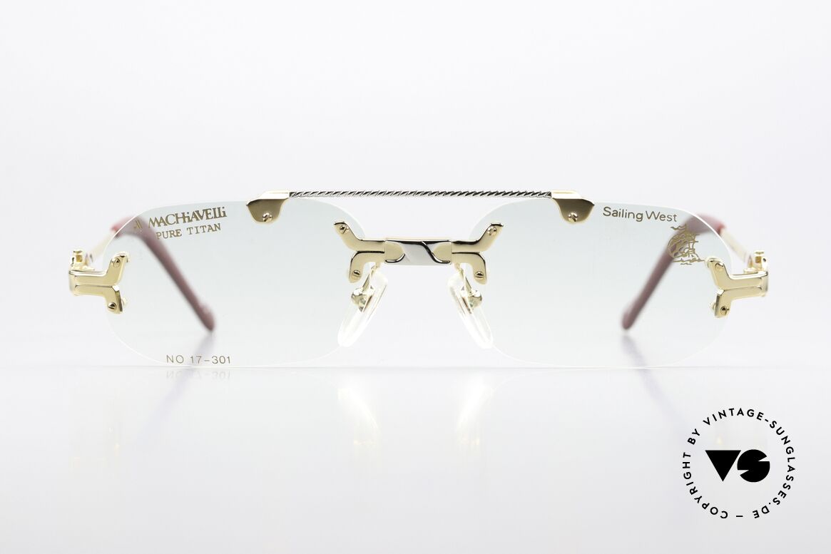 Machiavelli 17-301 Philosophen Brille Randlos, Kollektion benannt nach dem italienischen Philosophen, Passend für Herren