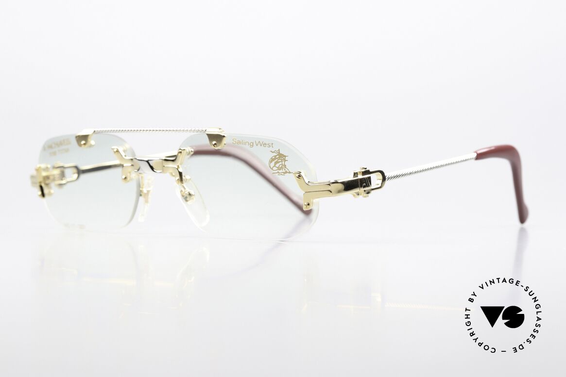 Machiavelli 17-301 Philosophen Brille Randlos, ein wirklich exzentrisches und opulentes Brillengestell, Passend für Herren
