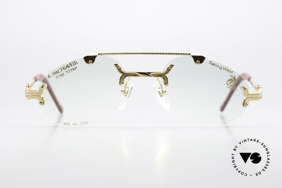 Machiavelli 15-303 Exzentrisch Opulente Brille, Kollektion benannt nach dem italienischen Philosophen, Passend für Herren
