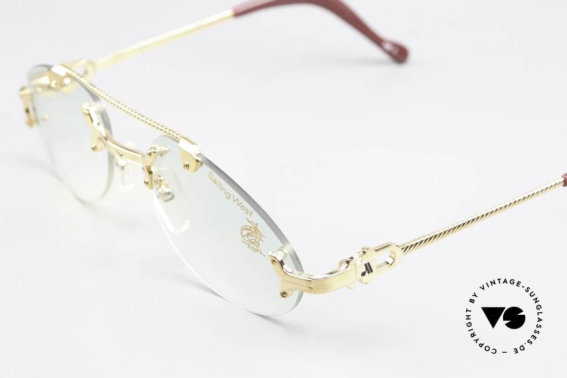 Machiavelli 15-303 Exzentrisch Opulente Brille, leicht getönte Demogläser (als Modeaccessoire tragbar), Passend für Herren