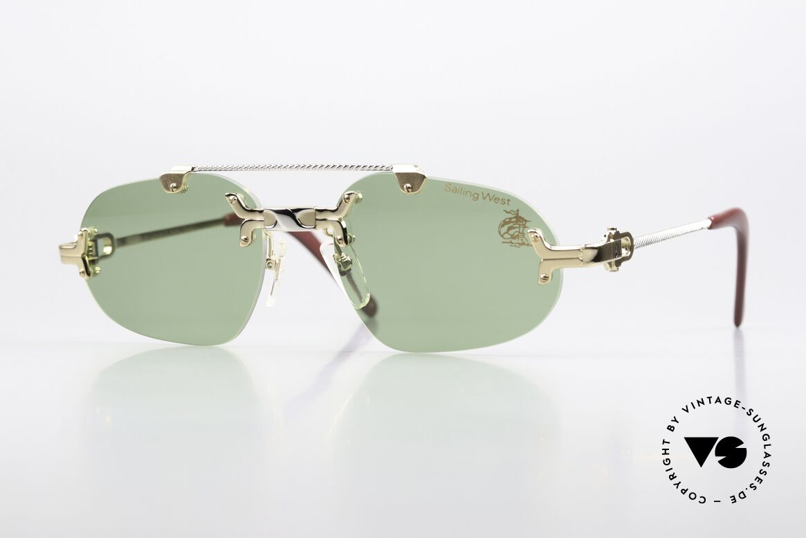 Machiavelli 14-305 Philosophen Sonnenbrille, MACHiAVELLi 14-305 Pure Titan vintage Sonnenbrille, Passend für Herren