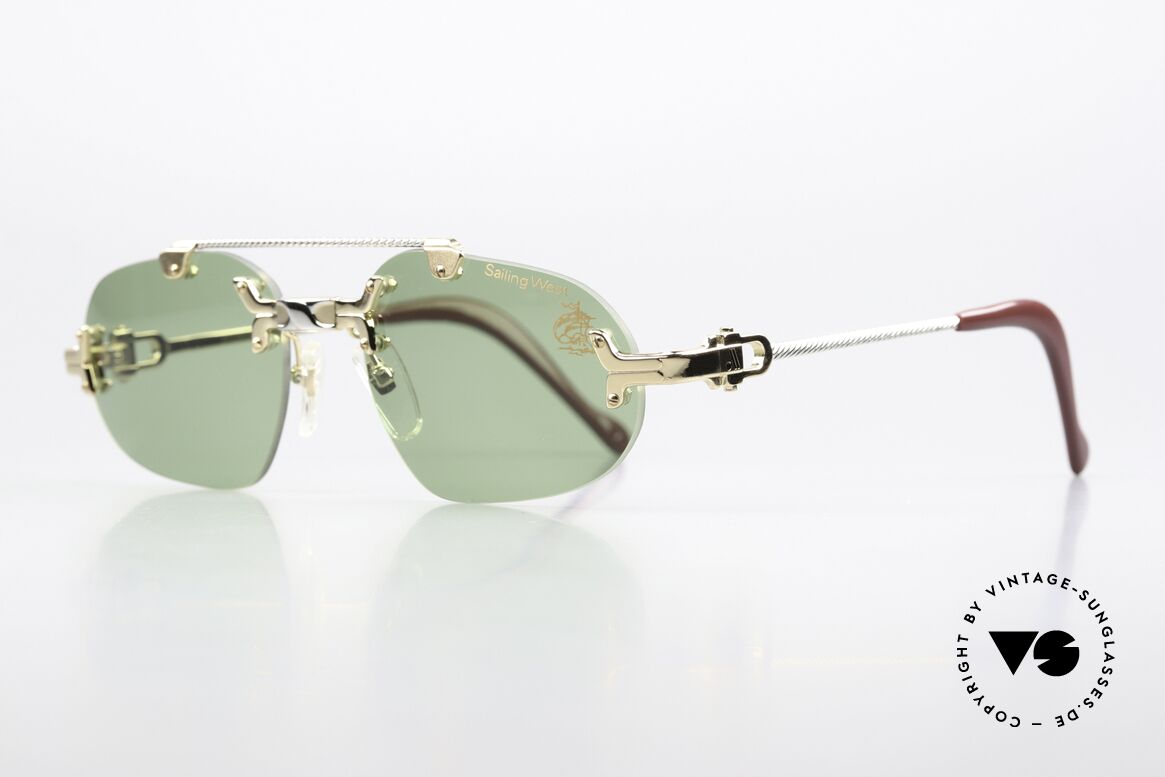 Machiavelli 14-305 Philosophen Sonnenbrille, ein wirklich exzentrisches und opulentes Brillengestell, Passend für Herren
