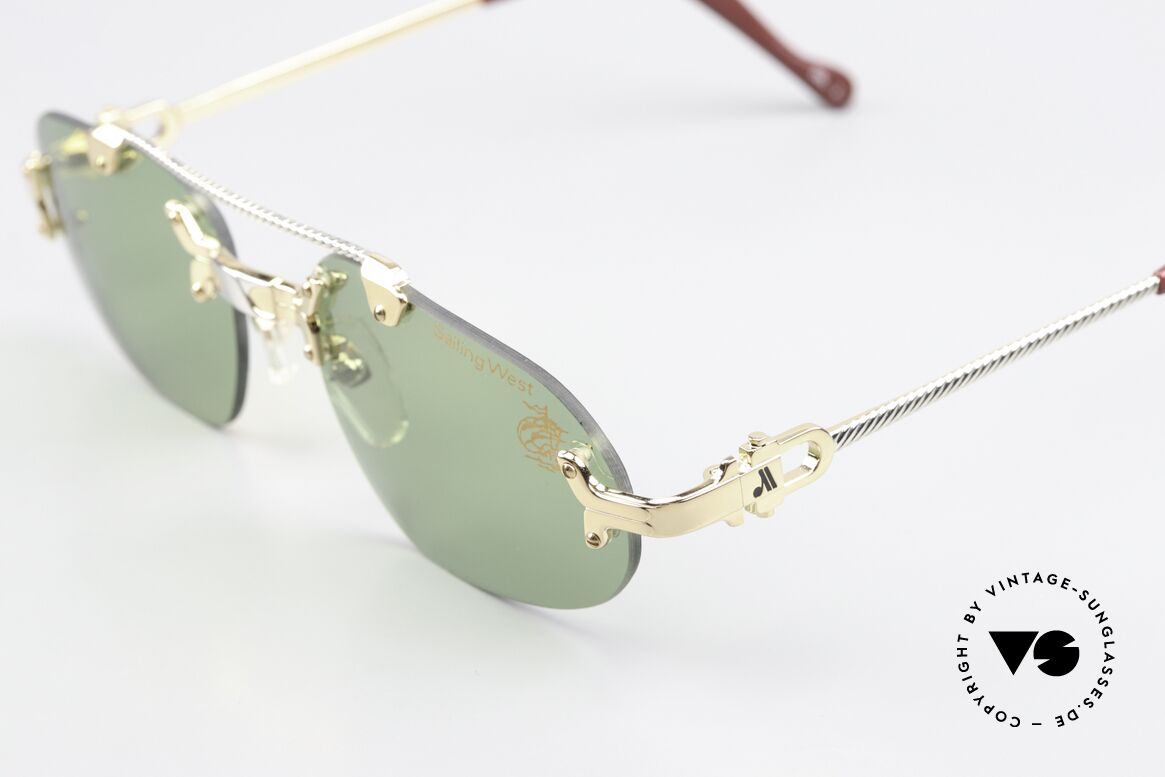 Machiavelli 14-305 Philosophen Sonnenbrille, mit grün getönten Sonnengläsern für 100% UV Protection, Passend für Herren