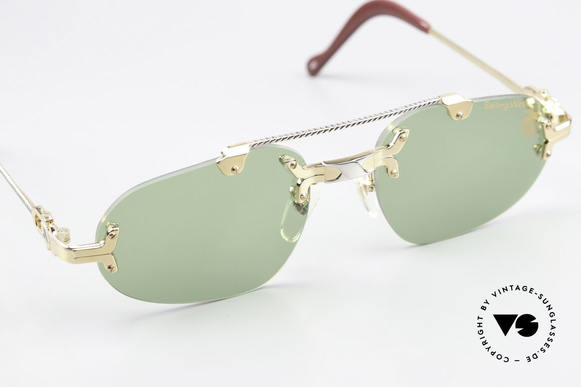 Machiavelli 14-305 Philosophen Sonnenbrille, herausragende Qualität (vergoldeter Titanium-Rahmen), Passend für Herren