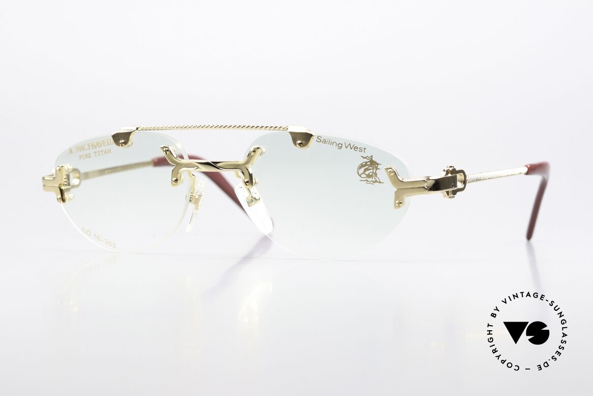 Machiavelli 16-303 Brille Auffällig Vintage 80er, MACHiAVELLi 16-303 Pure Titanium 80er vintage Brille, Passend für Herren und Damen