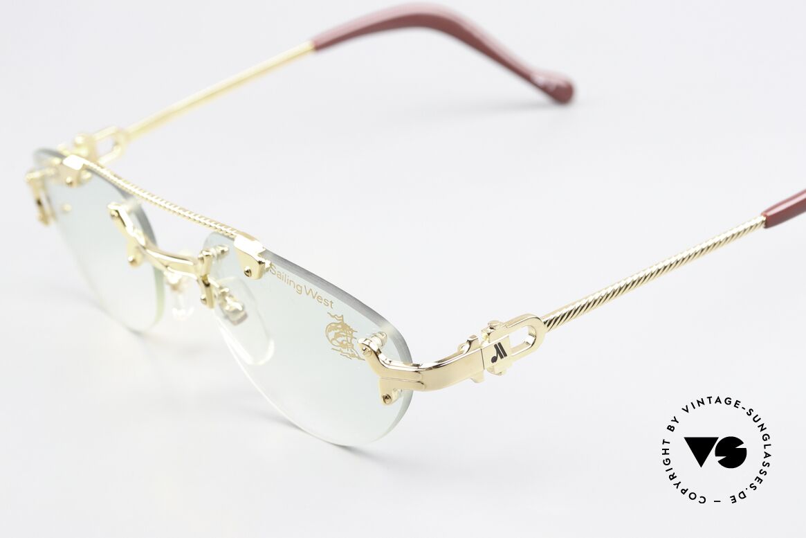 Machiavelli 16-303 Brille Auffällig Vintage 80er, leicht getönte Demogläser (als Modeaccessoire tragbar), Passend für Herren und Damen