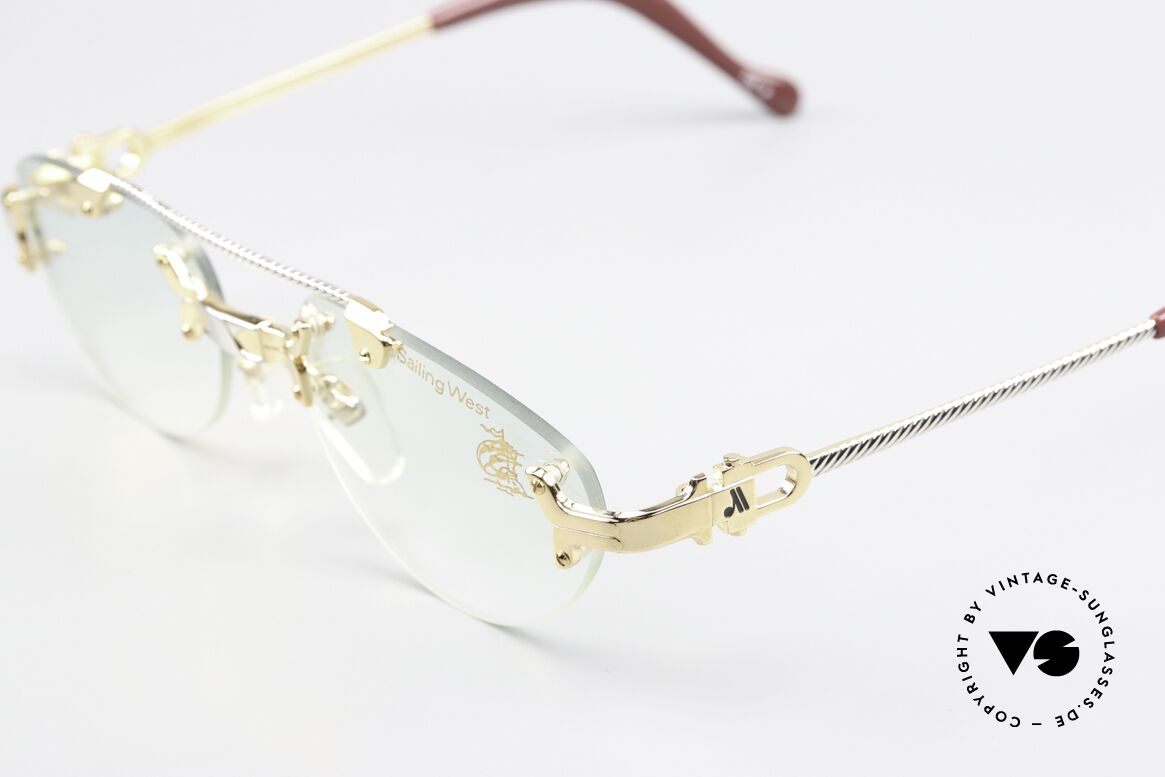 Machiavelli 16-301 Prunkvolle Vintage Brille 80er, leicht getönte Demogläser (als Modeaccessoire tragbar), Passend für Herren und Damen