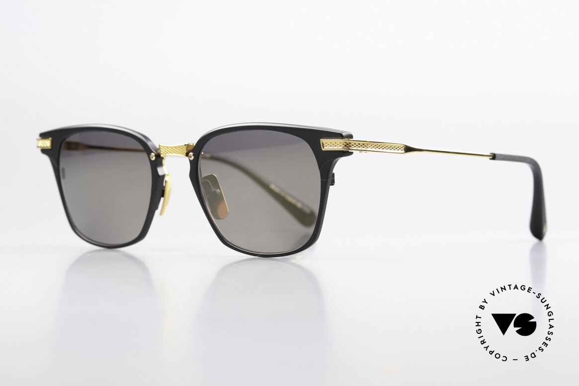 DITA Union Leicht Verspiegelte Gläser, ein sehr klassisches Modell in schwarz & gold-plated, Passend für Herren