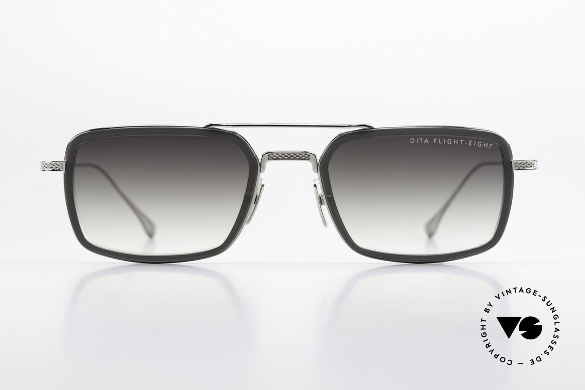 DITA Flight Eight Military Lifestyle Brille, DITA Flight 008, DTS134-53-01-GRY-PLD, Gr. 53/21, Passend für Herren