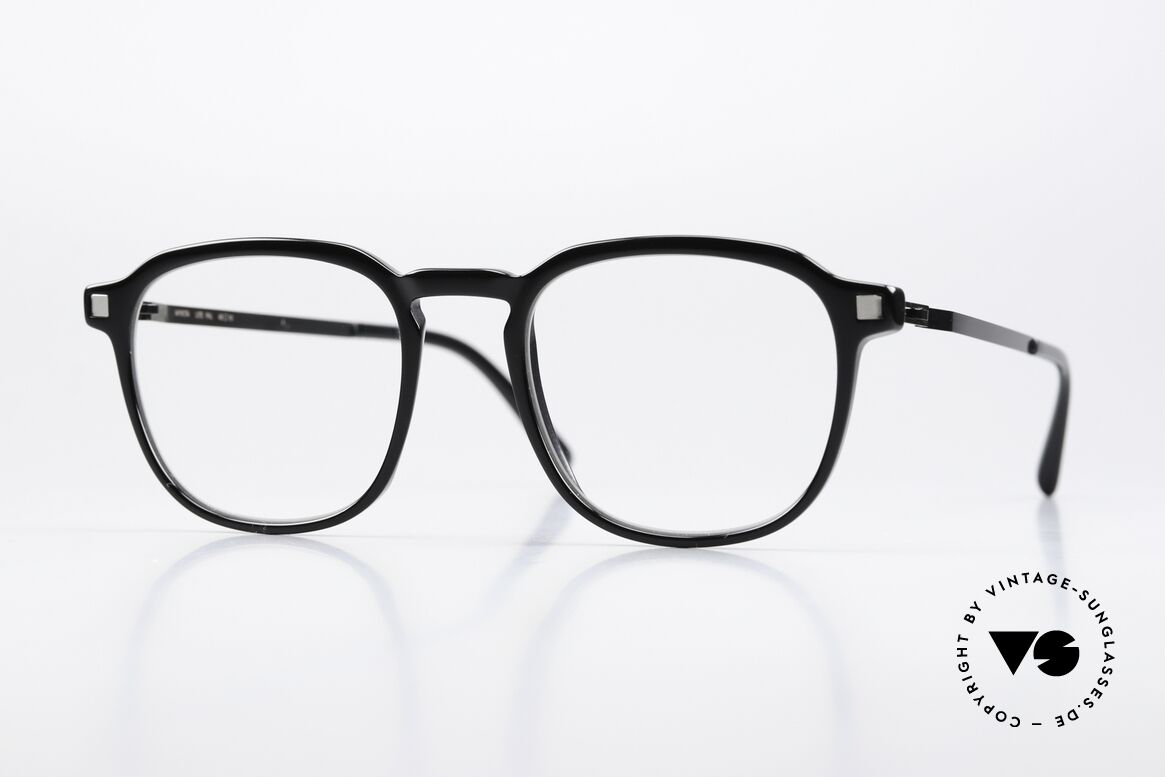 Mykita Pal Brille Klassisch Schwarz Eckig, Mykita Unisex Brille, Mod. PAL, Gr. 48-18, color 824, Passend für Herren und Damen