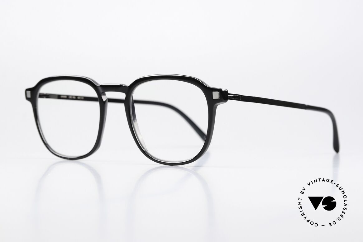 Mykita Pal Brille Klassisch Schwarz Eckig, Azetat-Front mit charakteristischen Mykita-Bügeln!, Passend für Herren und Damen