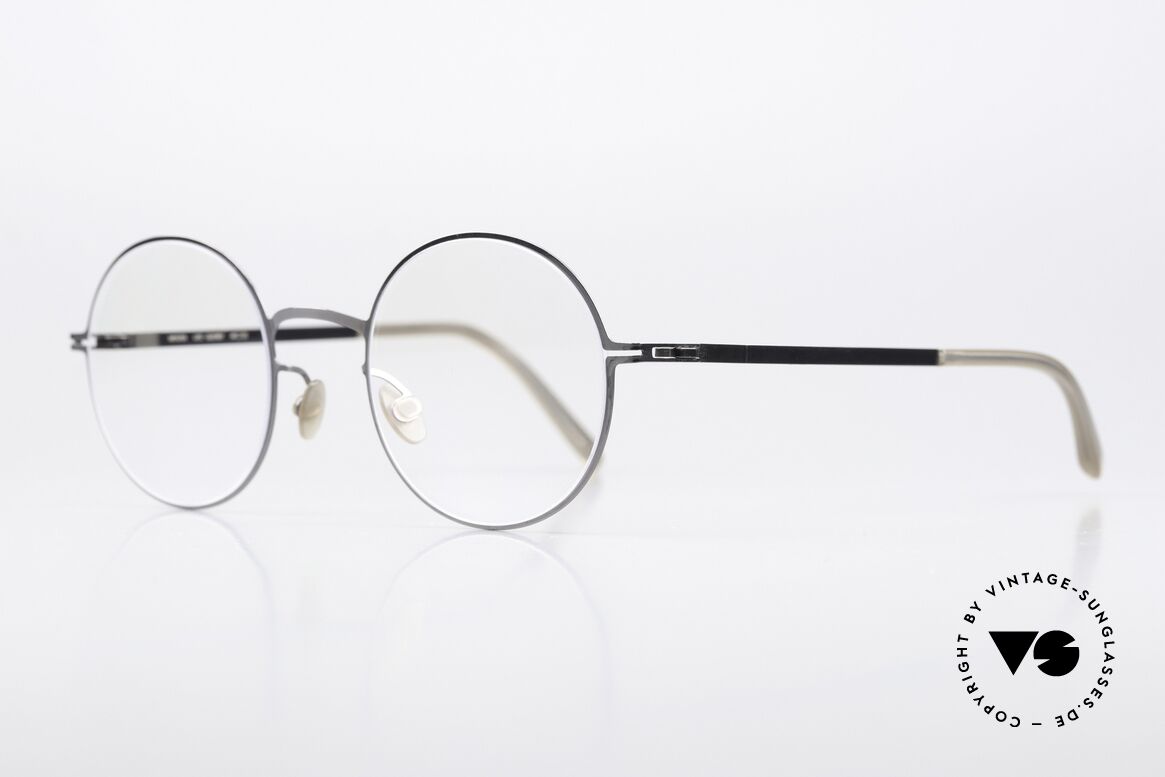 Mykita Quenby Runde Brille Shiny Graphite, col 232 "Shiny Graphite" (Brille für Damen & Herren), Passend für Herren und Damen
