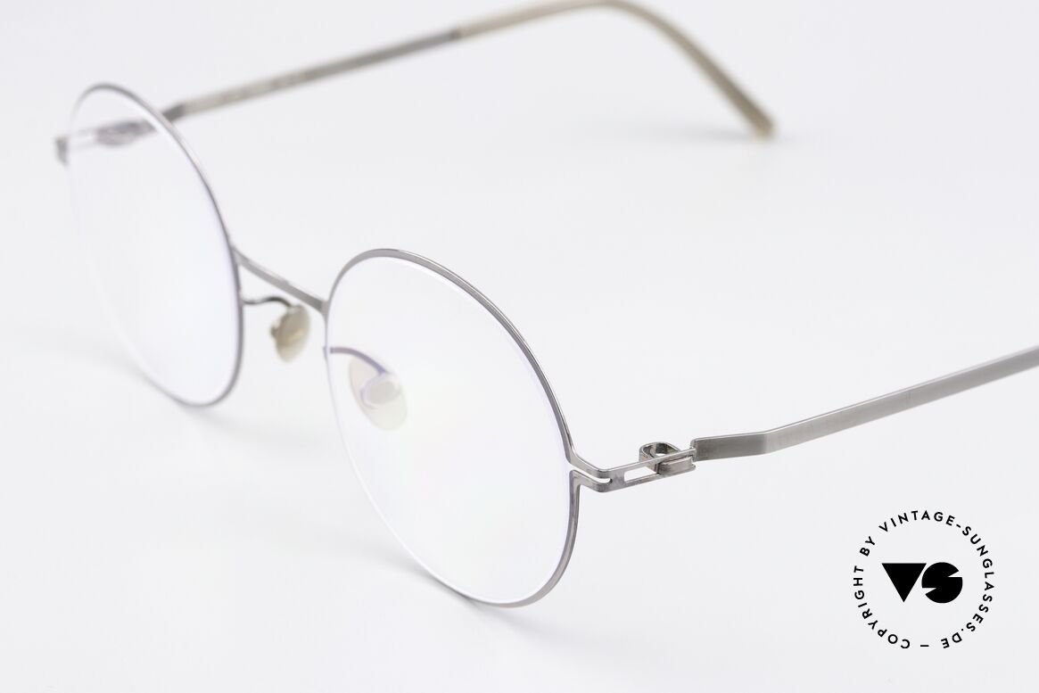 Mykita Quenby Runde Brille Shiny Graphite, wohlbekannte Spitzenqualität; handmade in Germany, Passend für Herren und Damen