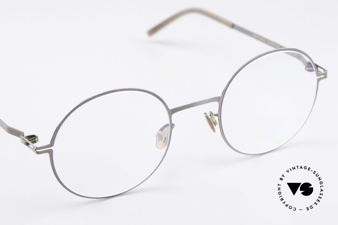 Mykita Quenby Runde Brille Shiny Graphite, ungetragenes Modell mit original Mykita Verpackung, Passend für Herren und Damen