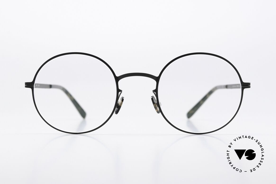 Mykita Quenby Runde Brille Unisex Schwarz, Unisex-Fassung, LITE Collection (2018-19 gefertigt), Passend für Herren und Damen