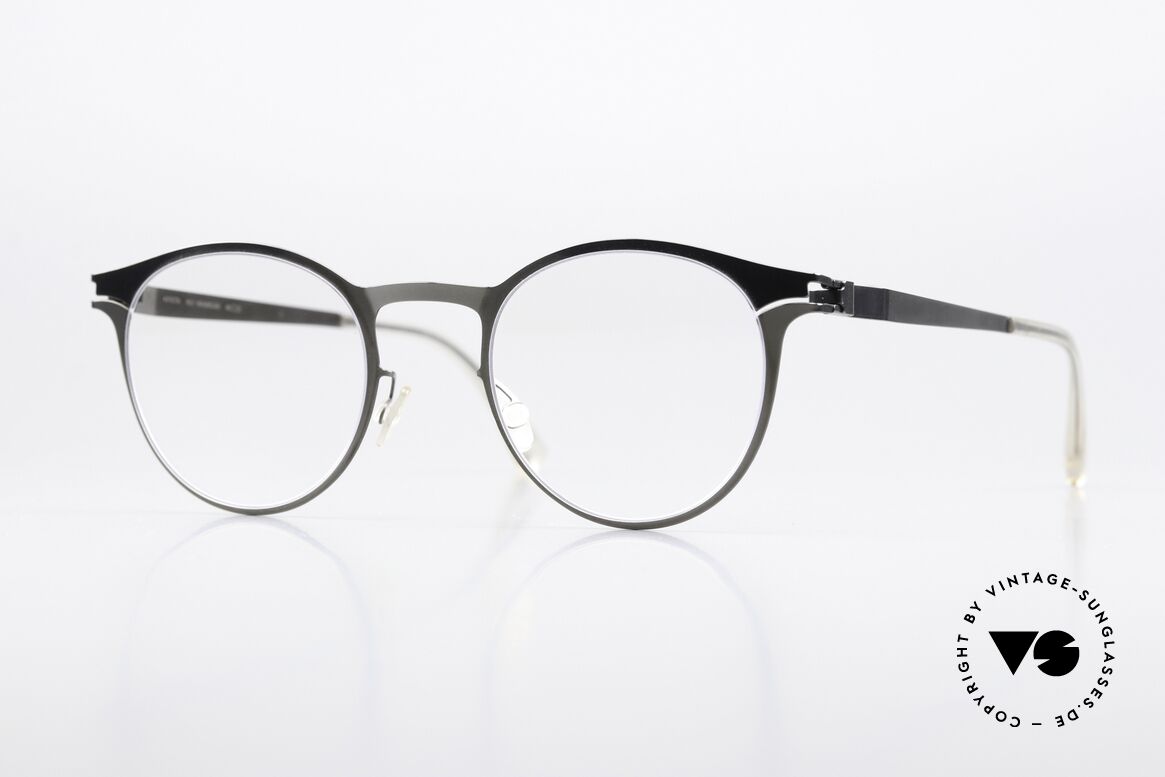 Mykita Maximilian Panto Brille Shiny Graphite, Mykita Brille, Maximilian in Größe 46-22, Color 232, Passend für Herren und Damen
