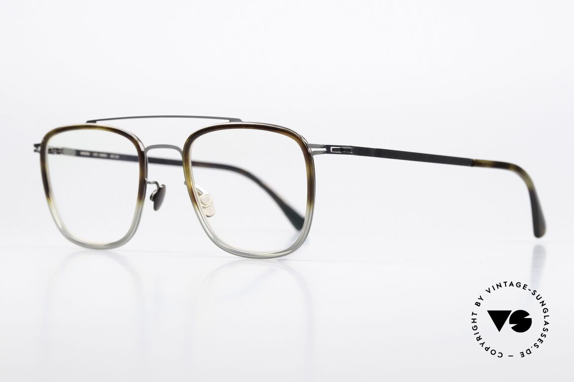 Mykita Hanno Eckige Brille Santiago Gray, interessante Farbe 952: Shiny Graphite/Santiago Gray, Passend für Herren und Damen
