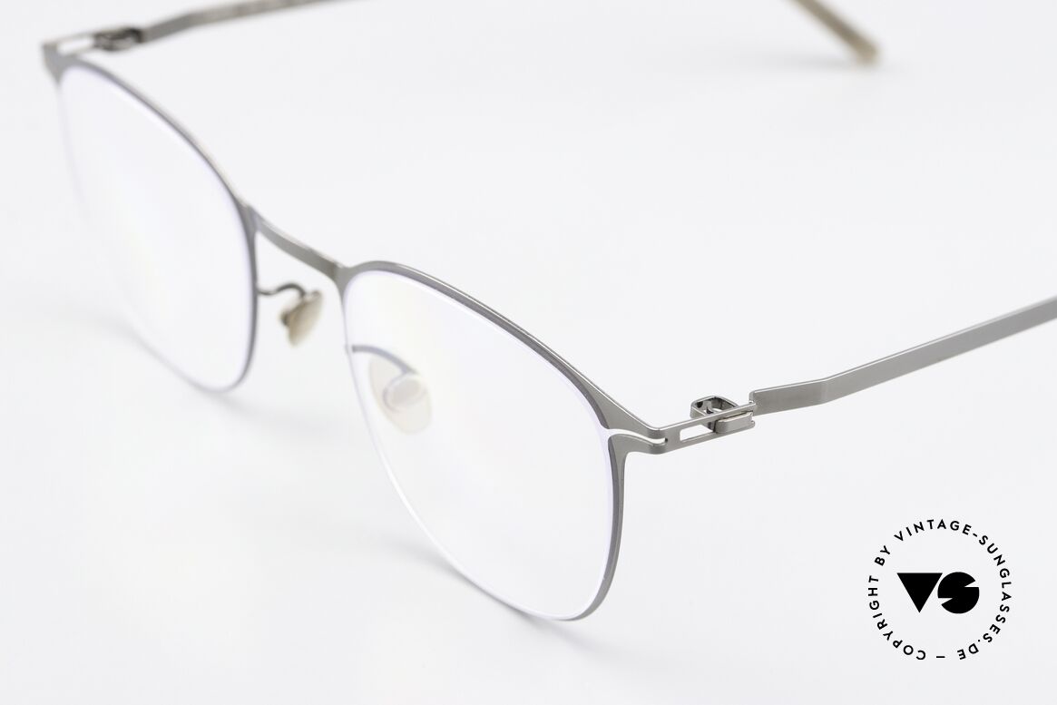 Mykita Ando Pantobrille Shiny Graphite, wohlbekannte Spitzenqualität; handmade in Germany, Passend für Damen