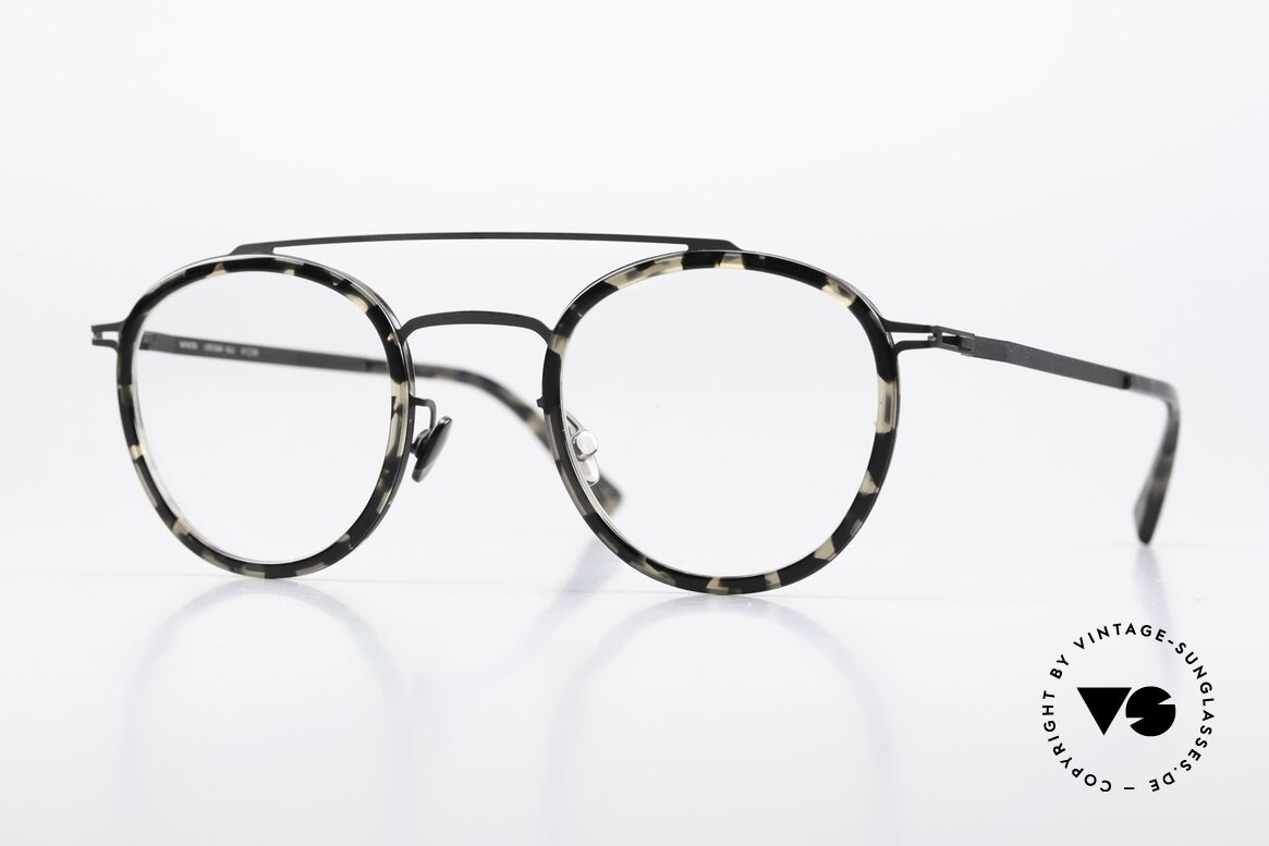 Mykita Olli Pantobrille Black Antigua, Mykita Brille, Modell LITE Olli, Gr. 47-25, color 946, Passend für Herren und Damen