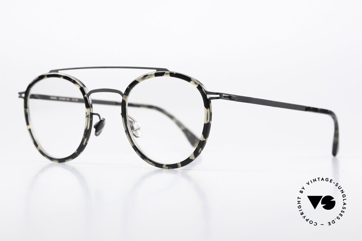 Mykita Olli Pantobrille Black Antigua, sehr interessantes Muster / Farbe 946: Black Antigua, Passend für Herren und Damen