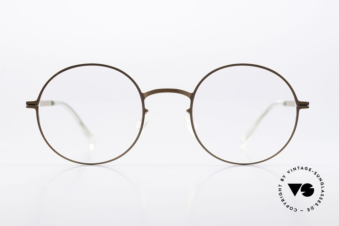 Mykita Quenby Runde Brille Shiny Copper, Unisex-Fassung, LITE Collection (2017-18 gefertigt), Passend für Herren und Damen
