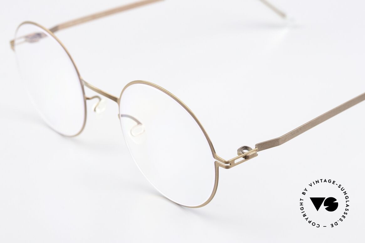 Mykita Quenby Runde Brille Shiny Copper, wohlbekannte Spitzenqualität; handmade in Germany, Passend für Herren und Damen