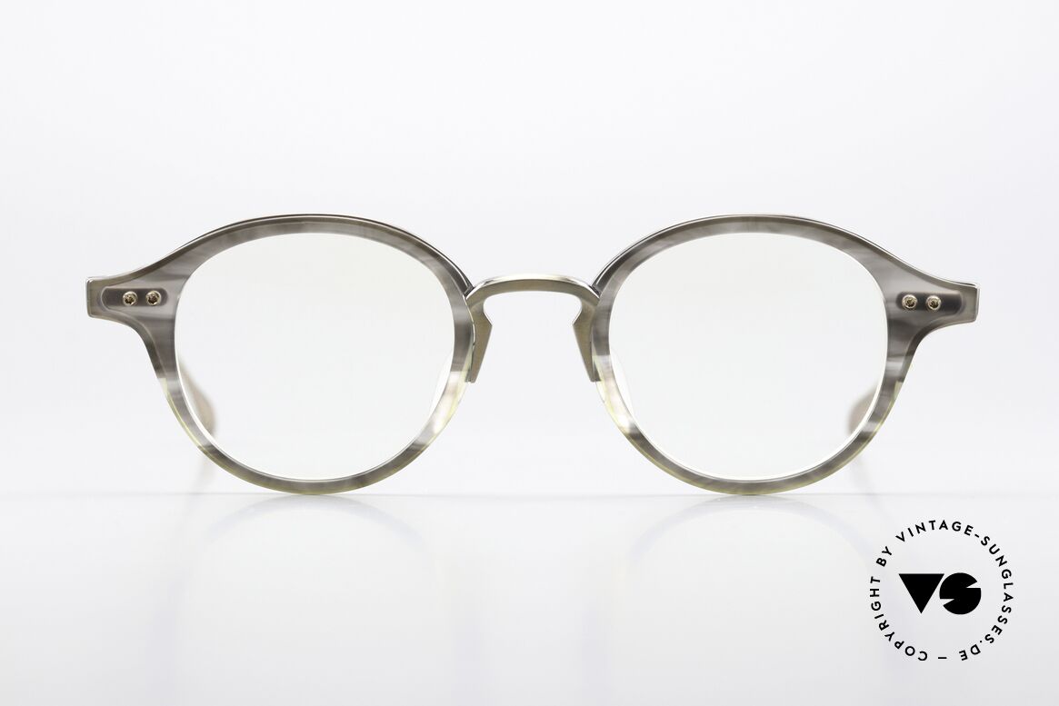 DITA Spruce Designerbrille Panto Rund, elegante Unisexbrille; Titan & Azetat-Kombination, Passend für Herren und Damen