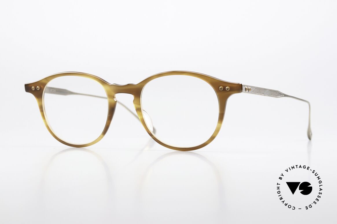 DITA Ash Panto Designerbrille 49mm, DITA ASH Brille DRX-2073-B-AMB-GLD, Größe 49/21, Passend für Herren und Damen