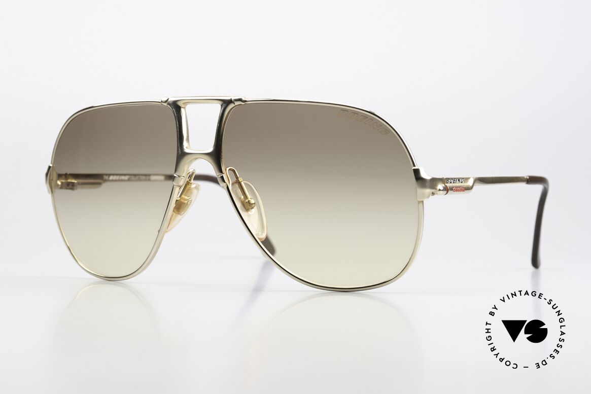 Boeing 5700 80er Pilotenbrille Vergoldet, The BOEING Collection by Carrera von 1988/1989, Passend für Herren und Damen