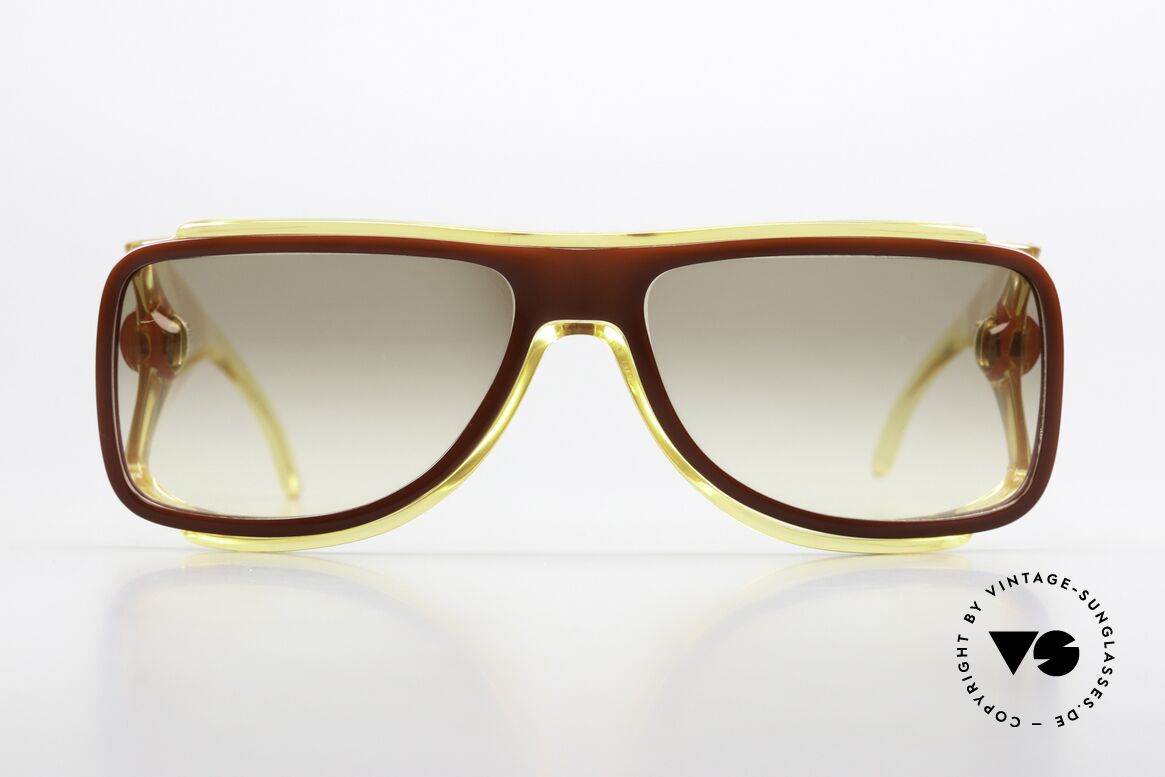 Playboy 4561 Sammler Sonnenbrille 1982, riesiger Optyl-Rahmen mit gigantischen Bügeln, Passend für Herren und Damen