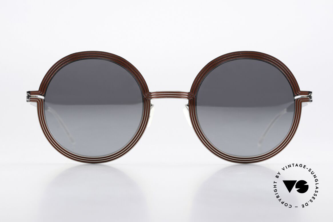 Mykita Studio 6.3 XXL Sonnenbrille Verspiegelt, inspiriert von der optischen Illusionskunst 1960's, Passend für Damen