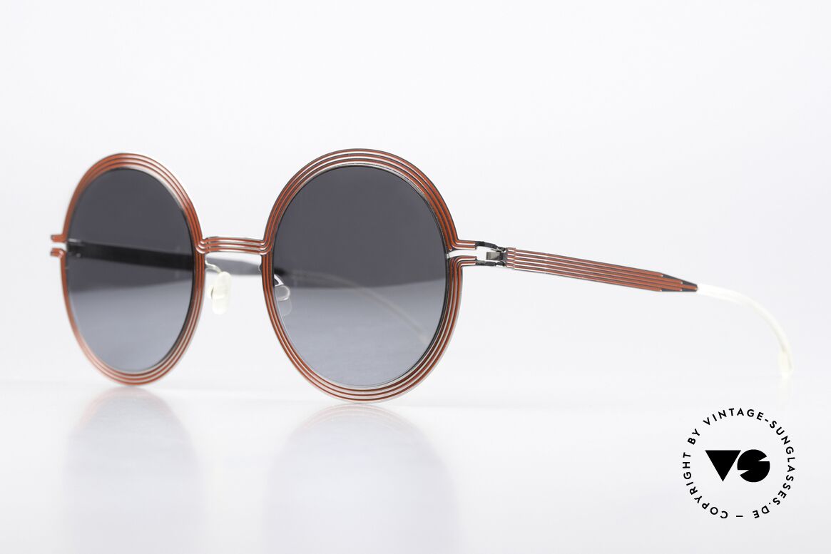 Mykita Studio 6.3 XXL Sonnenbrille Verspiegelt, ultrafeine Linien folgen der Kontur des Rahmens, Passend für Damen
