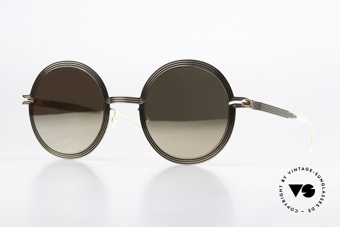 Mykita Studio 6.3 XXL Brille Gold Verspiegelt, MYKITA Studio 6.3 Sonnenbrille, XXL Größe 53/28, Passend für Damen
