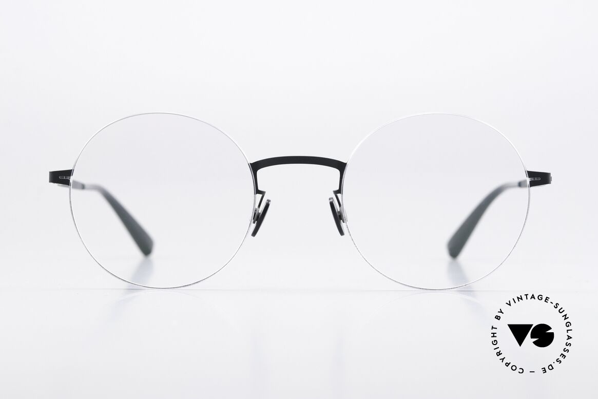 Mykita Kayo Rahmen Silver / Indigo Blau, runde Brille der LESSRIM-Kollektion von 2017-2019, Passend für Herren und Damen