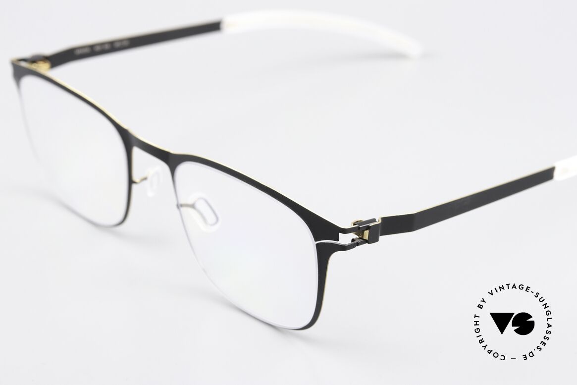 Mykita Kai Metallbrille Black Gold Edges, wohlbekannte Spitzenqualität; handmade in Germany, Passend für Herren und Damen