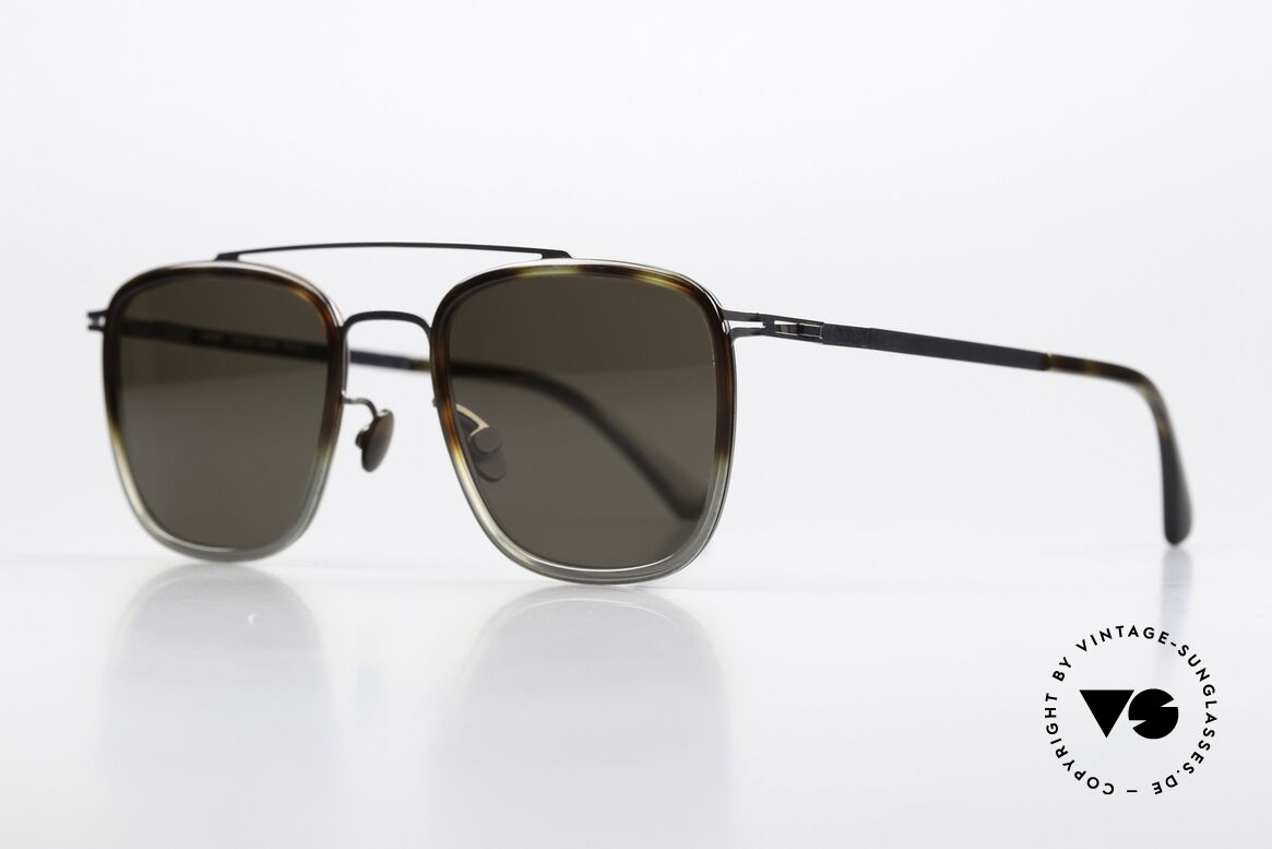 Mykita Hanno Panto Sonnenbrille Eckig, eleganter Color Code 952 = Shiny Graphite/ Santiago, Passend für Herren und Damen