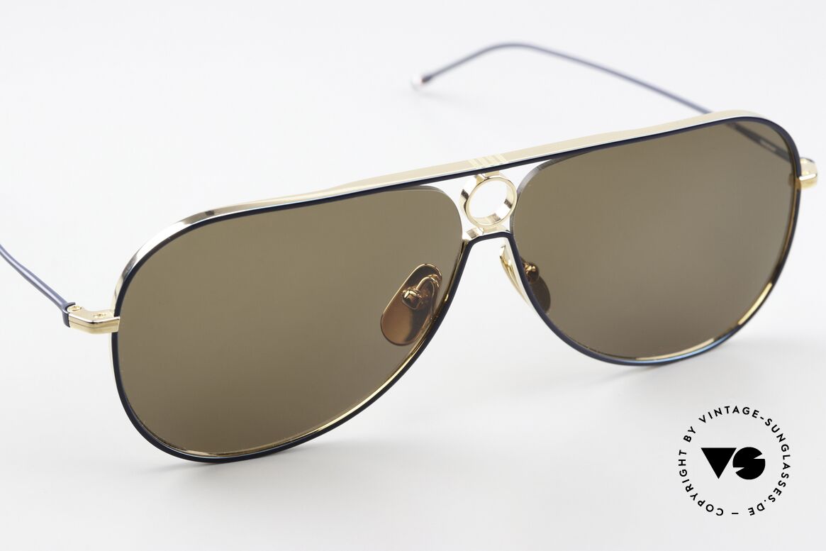 Thom Browne TBS115 Aviator Sonnenbrille XXL, ein edles Designer-Accessoire für alle Mode-Liebhaber, Passend für Herren